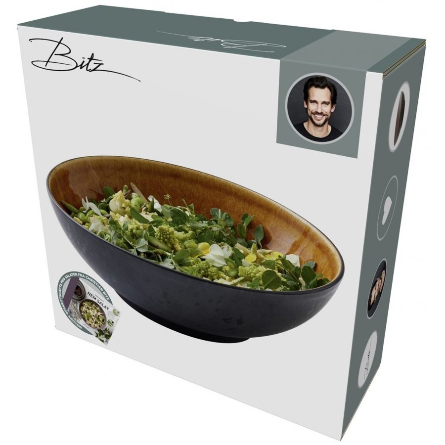 Bitz Salatsk�l 30 cm, sort/amber
