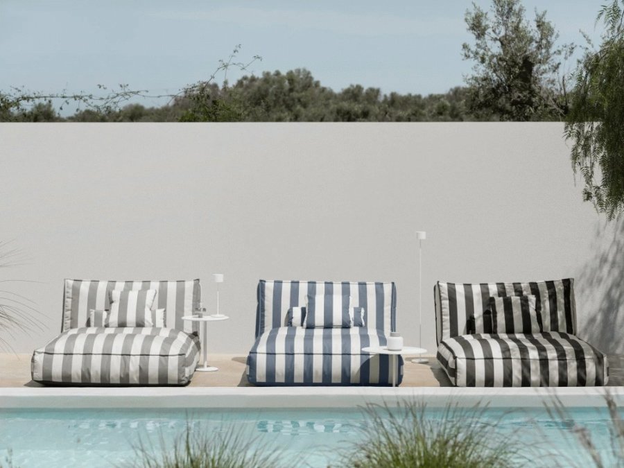 blomus STAY Udend�rs Pude 45x45 cm, Lily White/Key Largo