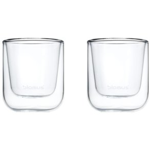 blomus NERO Espressoglas 2er Set. 8 cl, Transparent