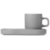 Blomus PILAR Espressotasse mit Untertasse 2er Set. 5 cl, Mirage Gray