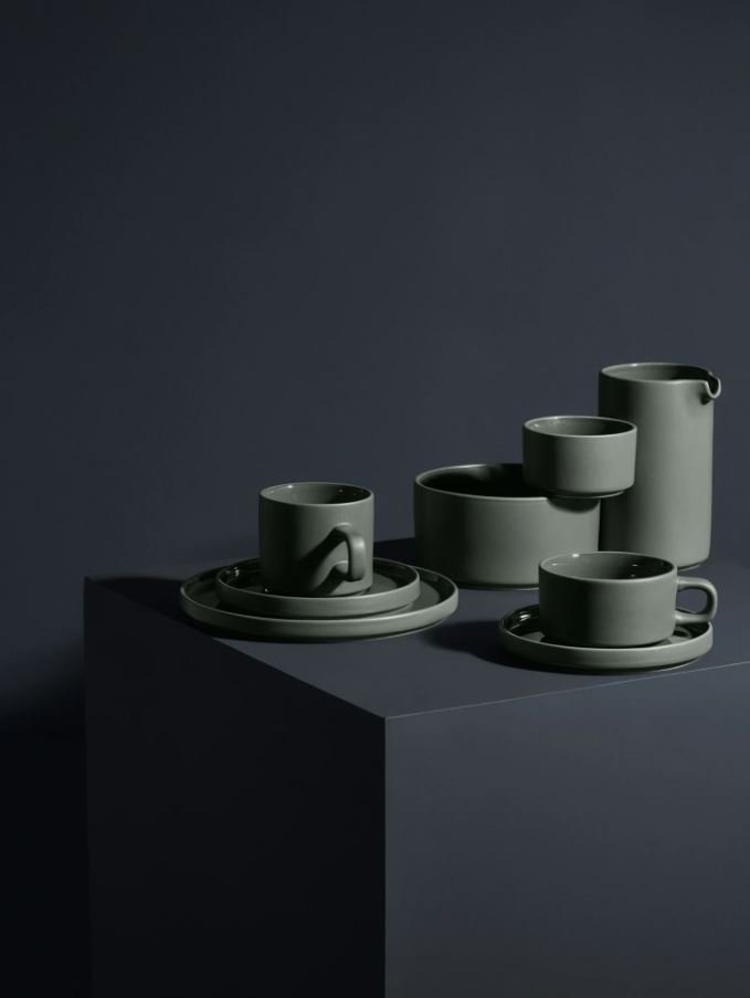 Blomus PILAR Teetasse mit Untertasse 2er Set. 17 cl, Agave Green