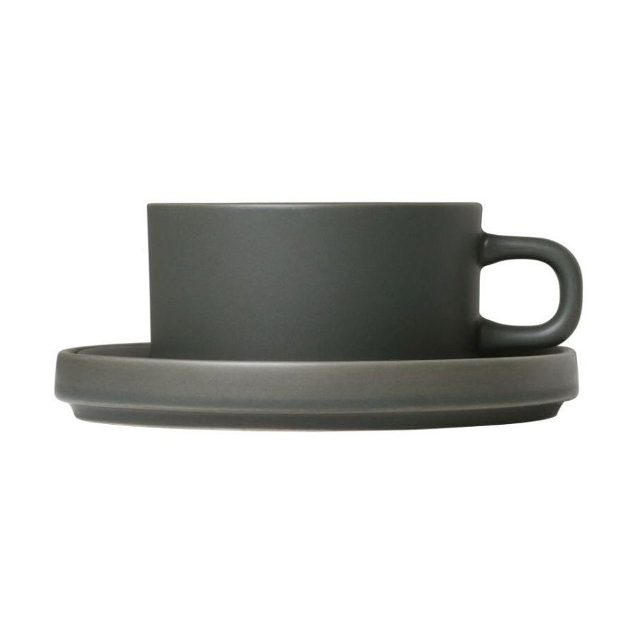 Blomus PILAR Teetasse mit Untertasse 2er Set. 17 cl, Agave Green