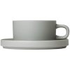 Blomus PILAR Teetasse mit Untertasse 2er Set. 17 cl, Mirage Gray