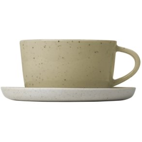 blomus SABLO Kaffeetassen mit Untertasse 2er Set. 15 cl, Savannah