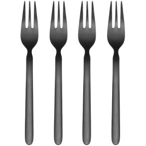 blomus STELLA Kuchengabeln 4er Set. 15 cm, Schwarz