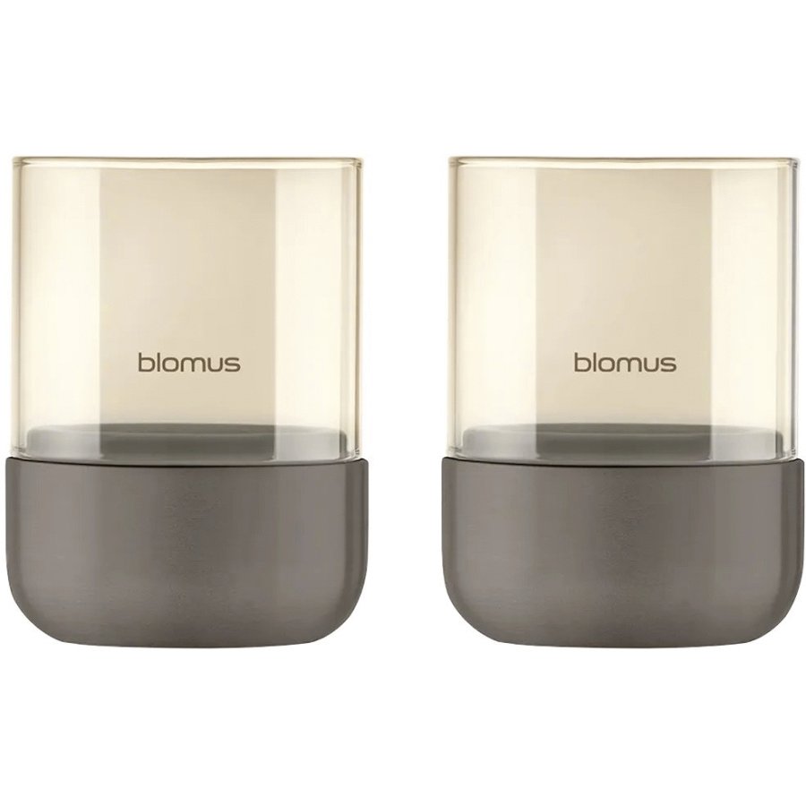 blomus CALMA Laterne 2er Set H9 cm, Burned Metal