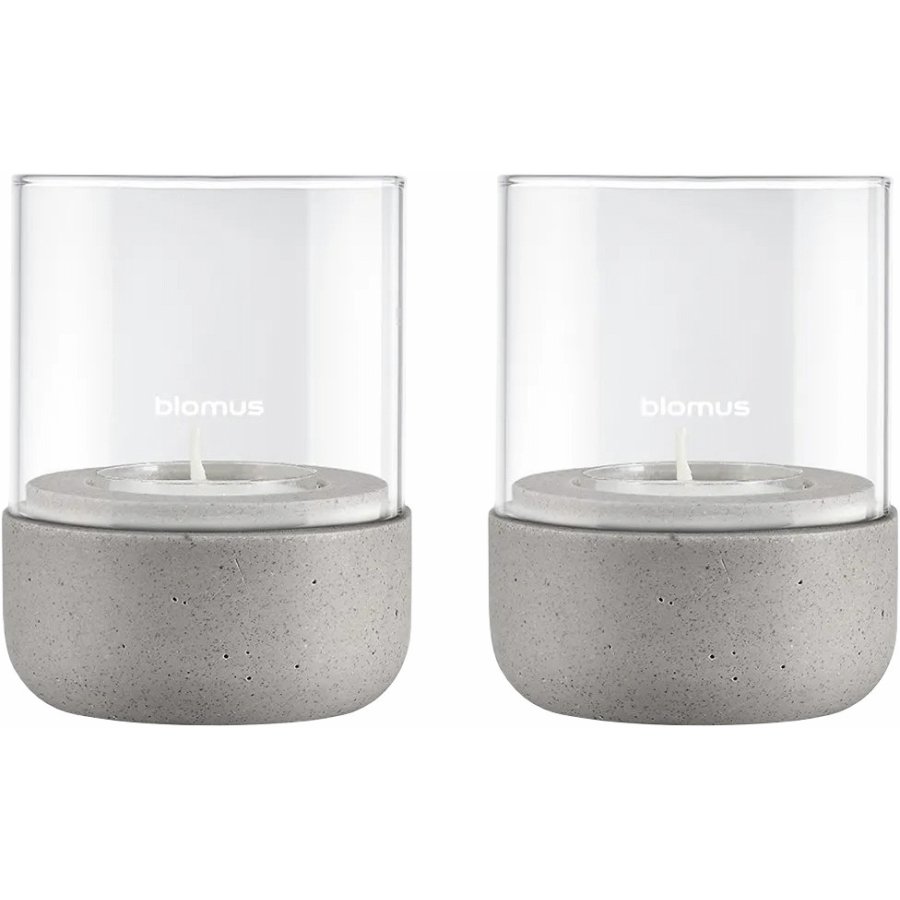 blomus CALMA Laterne 2er Set H9 cm, Satellite