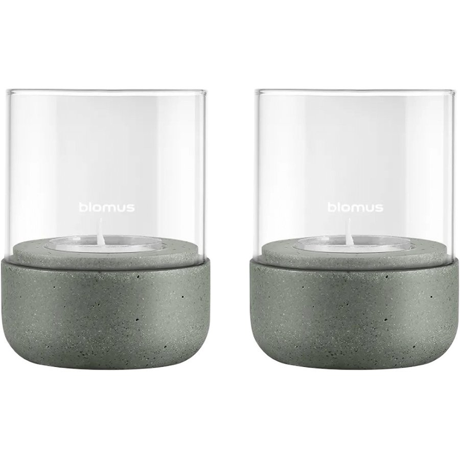 blomus CALMA Laterne 2er Set H9 cm, Agave Green