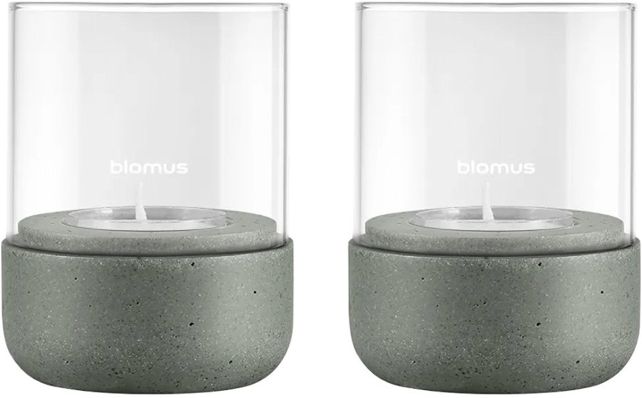 blomus CALMA Laterne 2er Set H9 cm, Agave Green