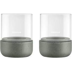 blomus CALMA Lanterne 2 stk. H9 cm, Agave Green