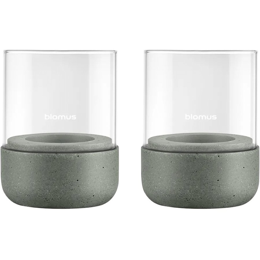 blomus CALMA Laterne 2er Set H9 cm, Agave Green