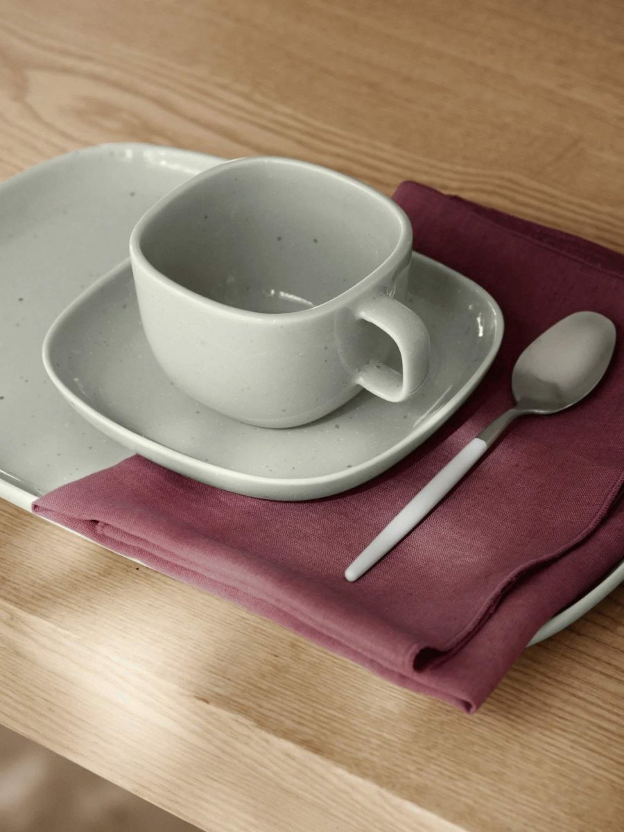 blomus VAHLO Tasse mit Untertasse 2er Set, Mirage Gray