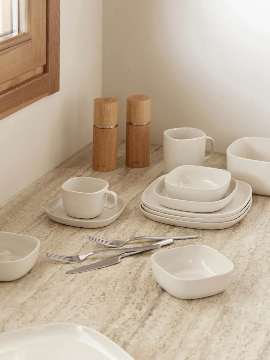 blomus VAHLO Tasse mit Untertasse 2er Set, Moonbeam