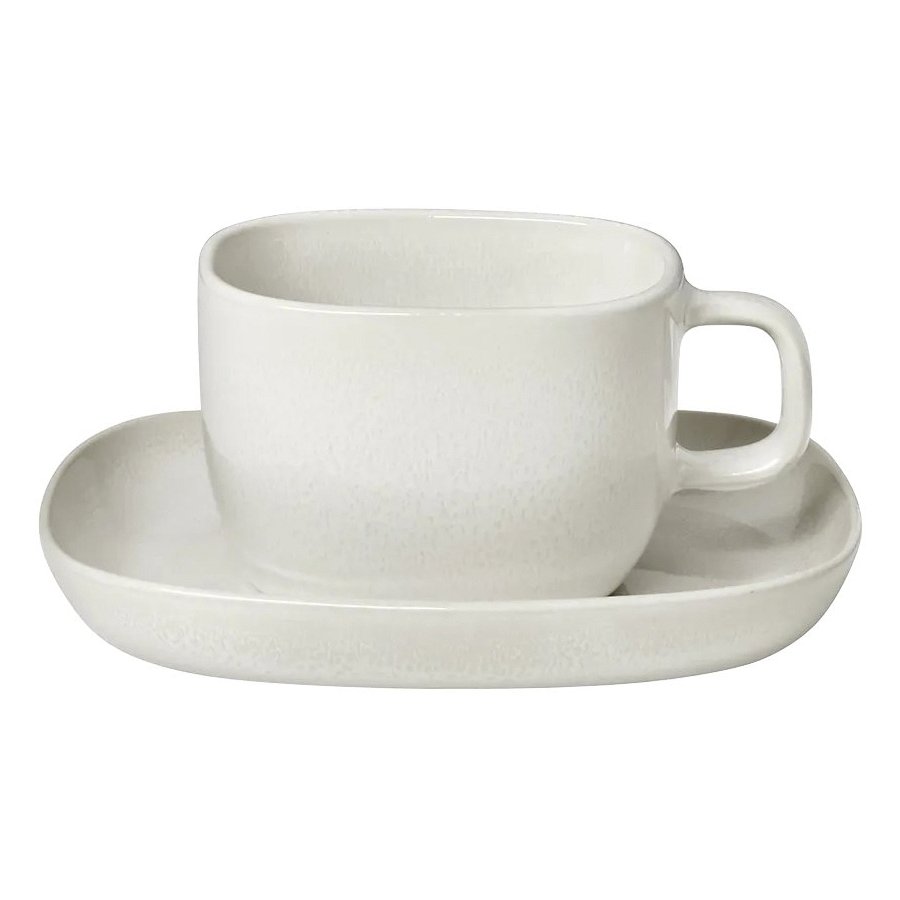 blomus VAHLO Tasse mit Untertasse 2er Set, Moonbeam