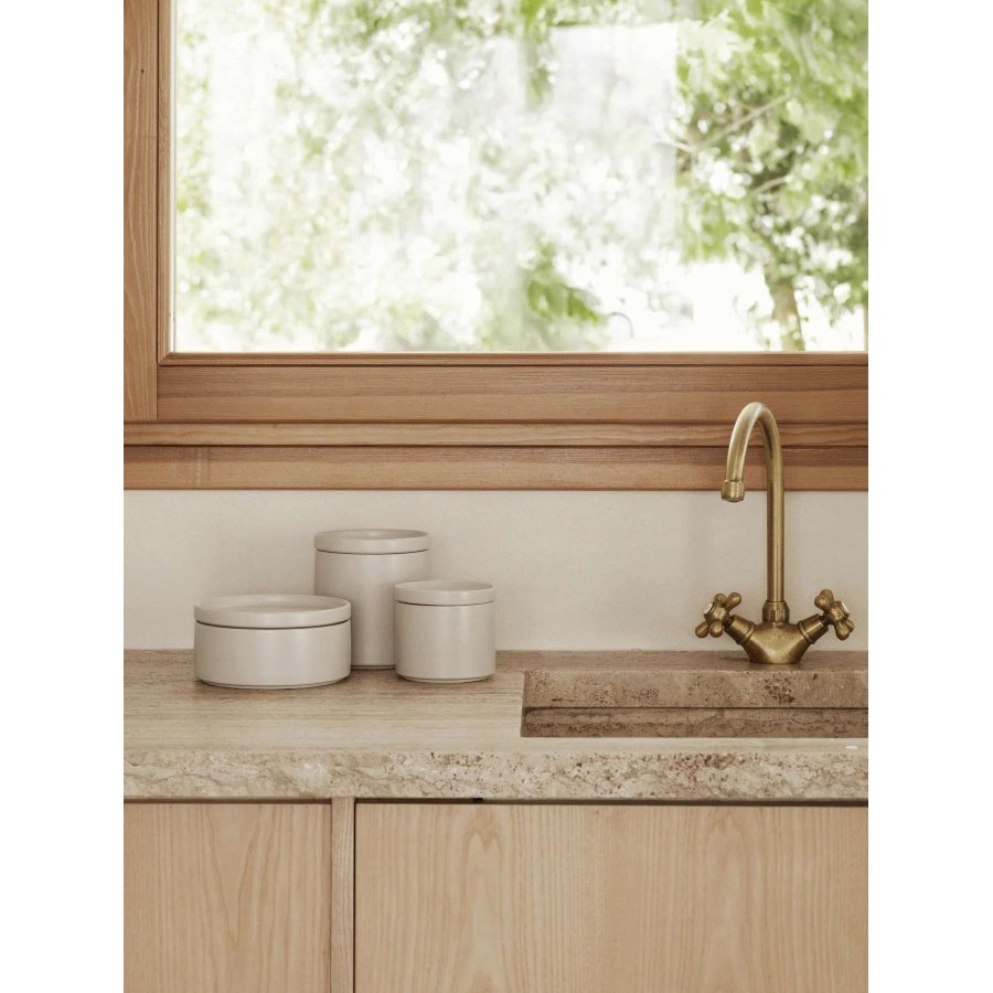 blomus PILAR Aufbewahrungsdose H13 cm, Moonbeam