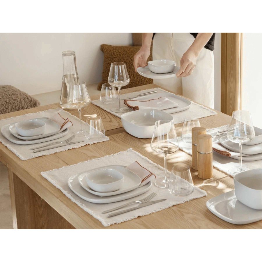 blomus LINEO Stofserviet 42x42 cm, Moonbeam/Mocha Mousse