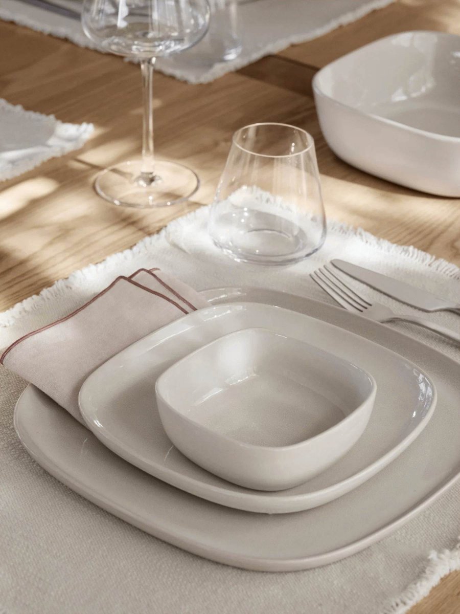 blomus LINEO Stofserviet 42x42 cm, Moonbeam/Mocha Mousse
