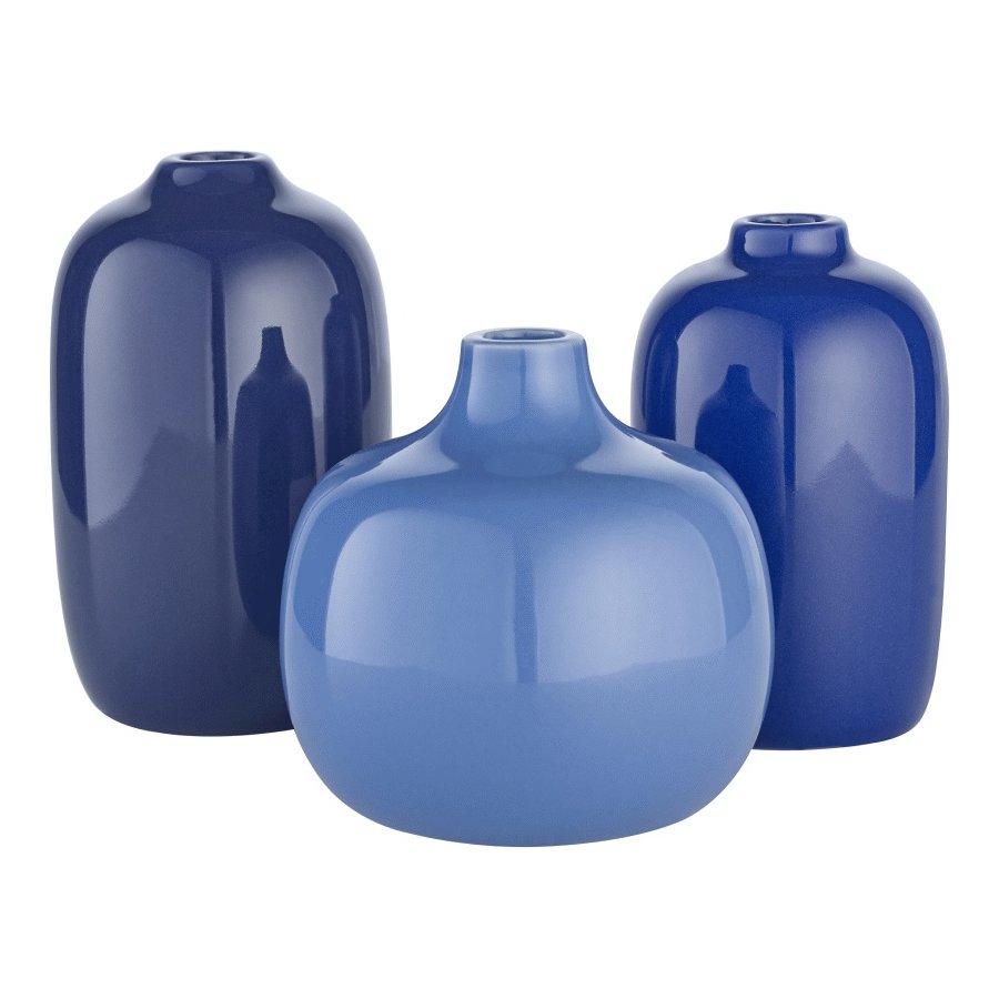 blomus CEOLA Vase 3er Set, Blau