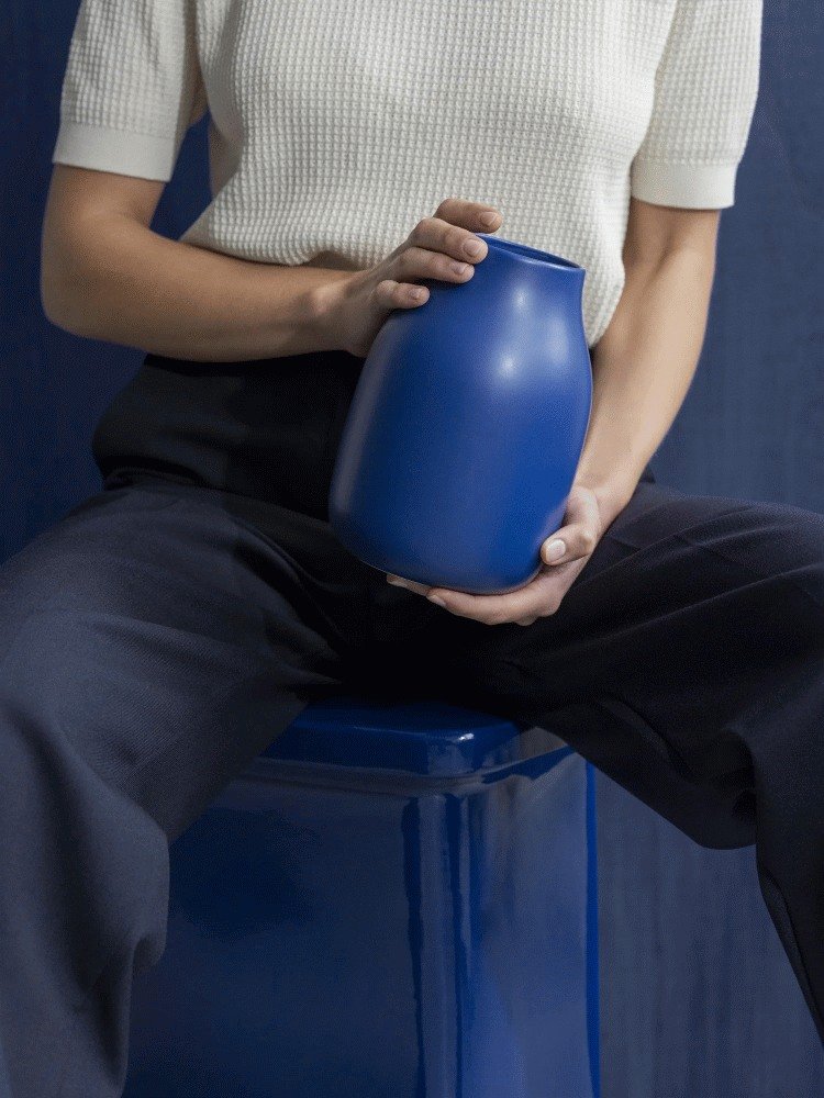 blomus COLORA Vase H20 cm, Mazarineblau