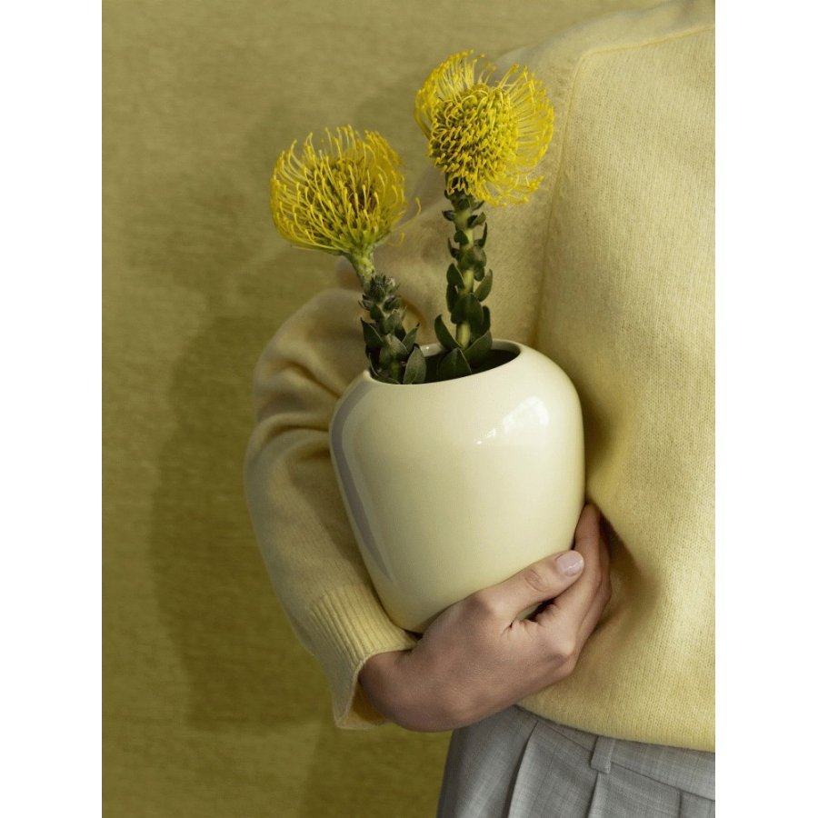 blomus LETA Vase H12 cm, Transparent Yellow