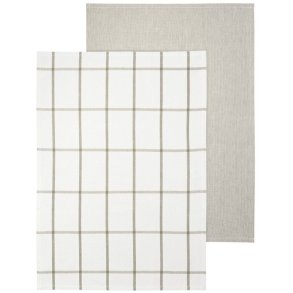 blomus TAULO Geschirrtuch 2er Set 50x70 cm, Wei�e/Trauertaube