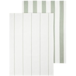 blomus TAULO Viskestykke Stribet 2 stk. 50x70 cm, Hvid/Desert Sage