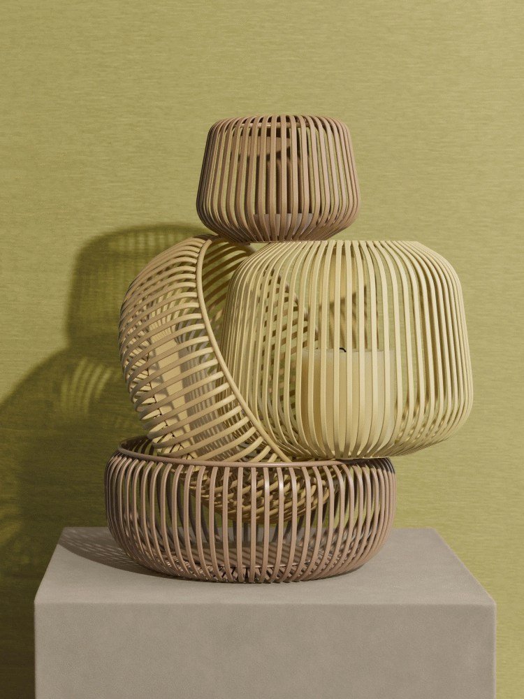 blomus LITO Laterne H17 cm, New Wheat