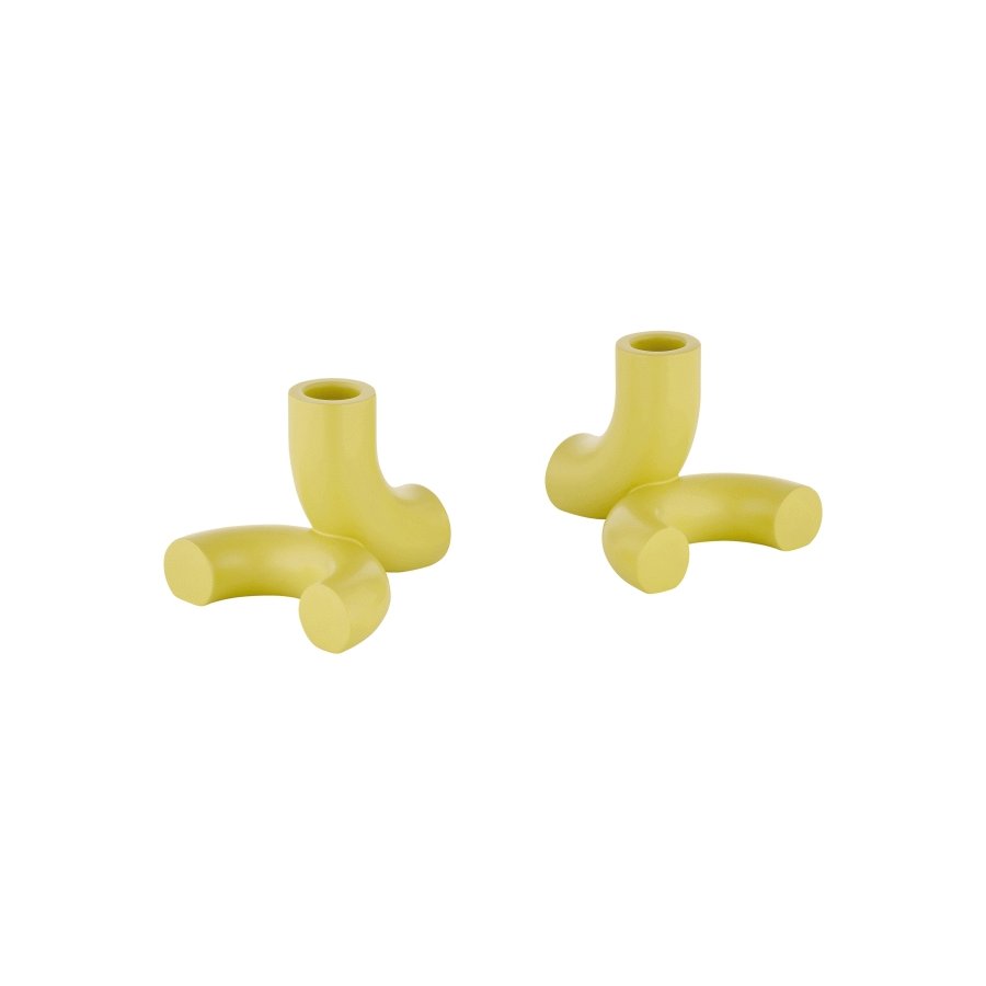 blomus DOODLE Kerzenst&auml;nder 2er Set H8 cm, Cream Gold