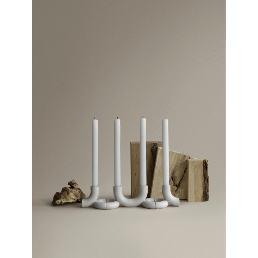 blomus DOODLE Kerzenst&auml;nder 2er Set H8 cm, Moonbeam