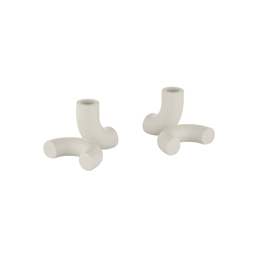 blomus DOODLE Kerzenst&auml;nder 2er Set H8 cm, Moonbeam