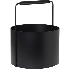 blomus ASHI Holzkorb H45 cm, Schwarz