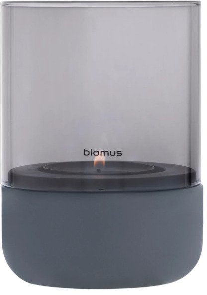 Blomus CALMA Laterne H14 cm, Steel Grey/smoke