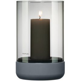 Blomus CALMA Lanterne H20 cm, Steel Gray/Smoke