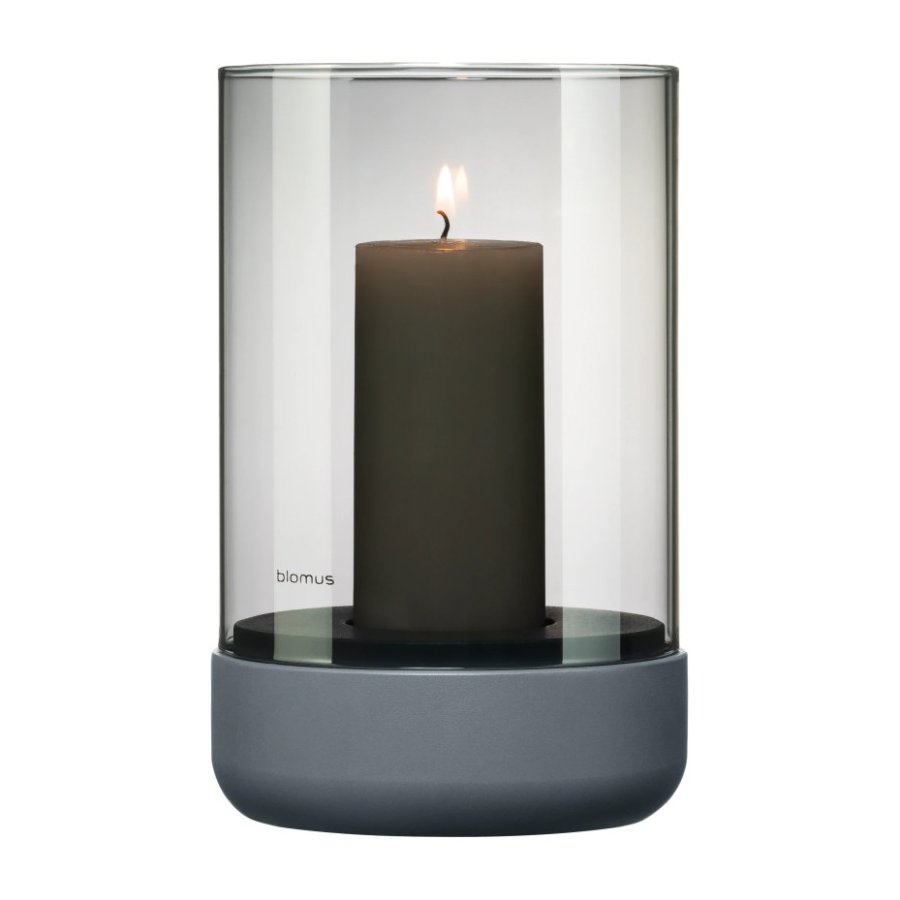 Blomus CALMA Lanterne H20 cm, Steel Gray/Smoke