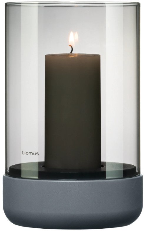 Blomus CALMA Laterne H20 cm, Steel Grey/Smoke