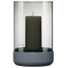 Blomus CALMA Laterne H20 cm, Steel Grey/Smoke