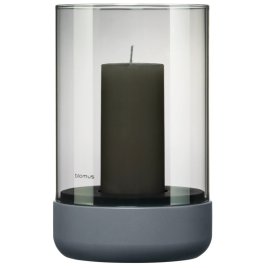 Blomus CALMA Lanterne H20 cm, Steel Gray/Smoke