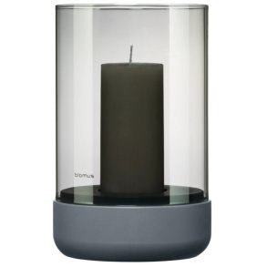 blomus CALMA Lanterne H20 cm, Steel Gray/Smoke