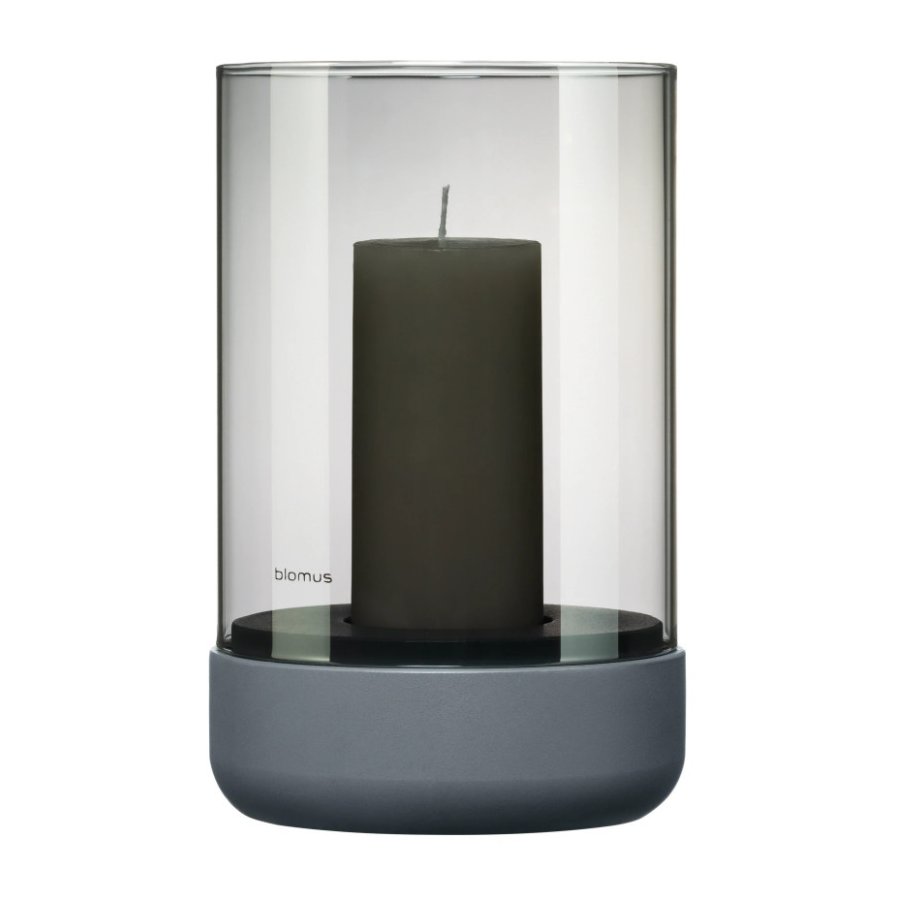 Blomus CALMA Lanterne H20 cm, Steel Gray/Smoke