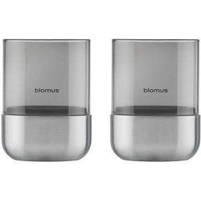 blomus CALMA Lanterne 2 stk. H9 cm, Mat Stl