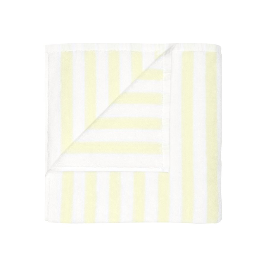 blomus ARTO Badeh�ndkl�de Tykke Striber 70x140 cm, Hvid/Transparent Yellow