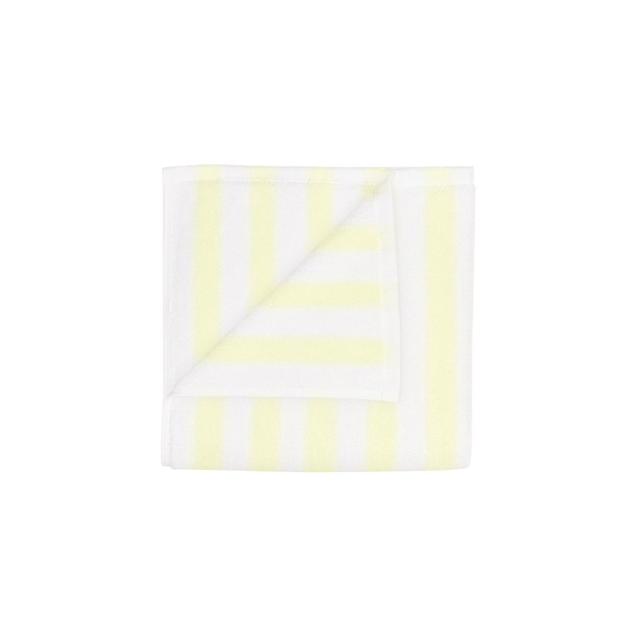 blomus ARTO H�ndkl�de Tykke Striber 50x100 cm, Hvid/Transparent Yellow