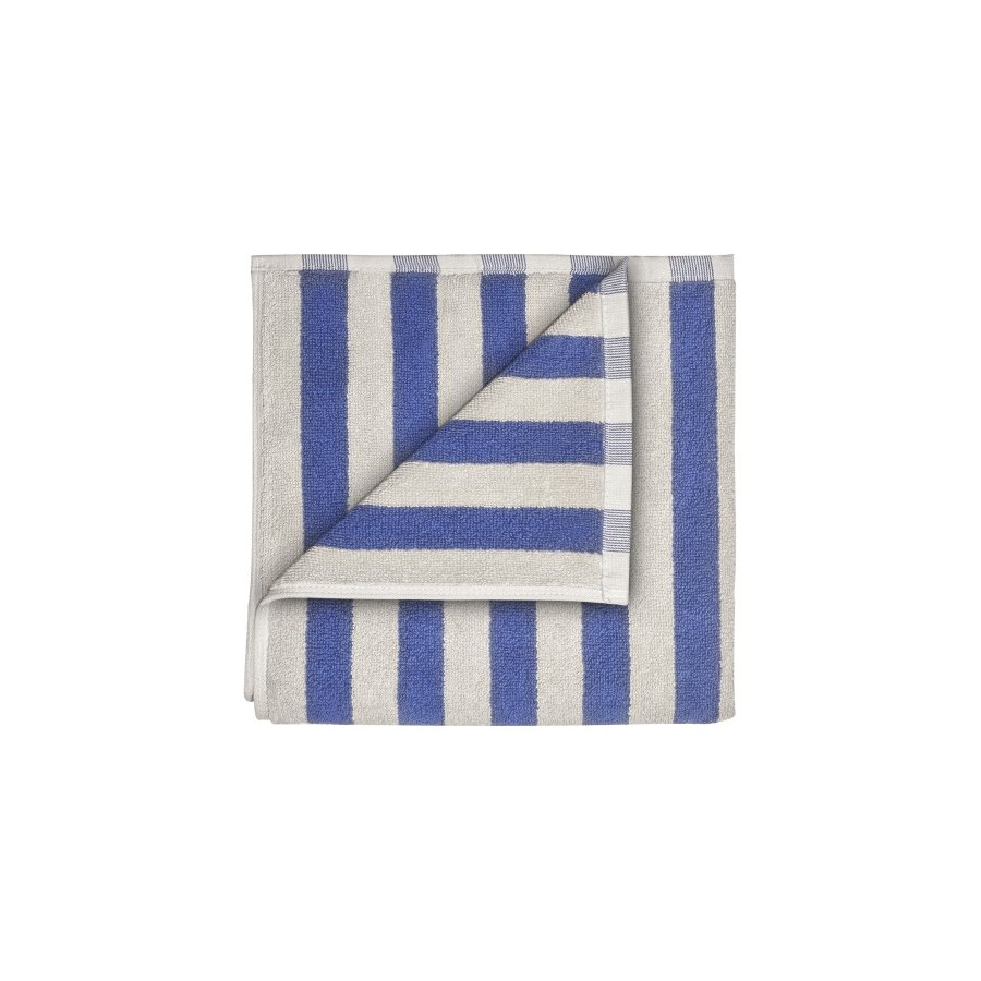 blomus ARTO Handtuch Dicke Streifen 50x100 cm, Mondschein/Mazarinblau