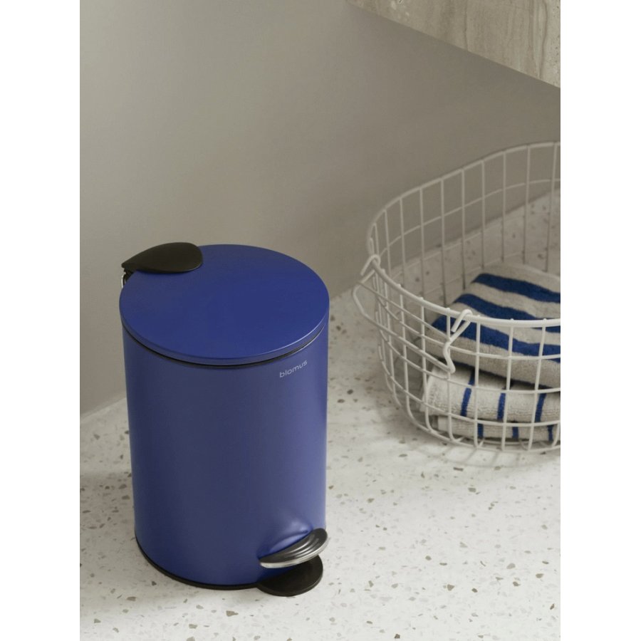 blomus TUBO Pedaalemmer 3 L, Mazarineblauw