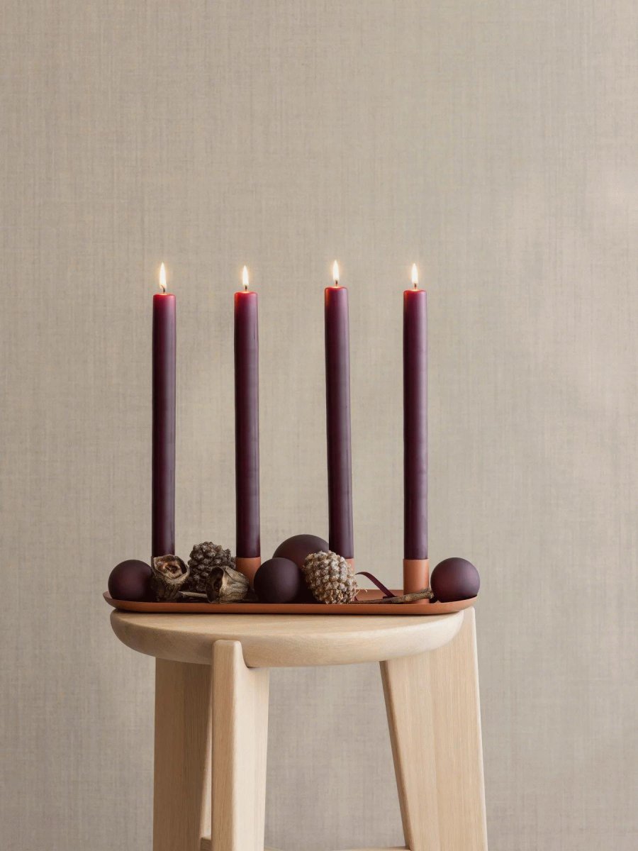 blomus JUHLA Weihnachtskugel 2er Set 9 cm, Midnight Plum