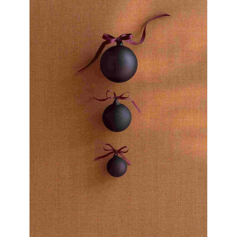 blomus JUHLA Weihnachtskugel 2er Set 9 cm, Midnight Plum
