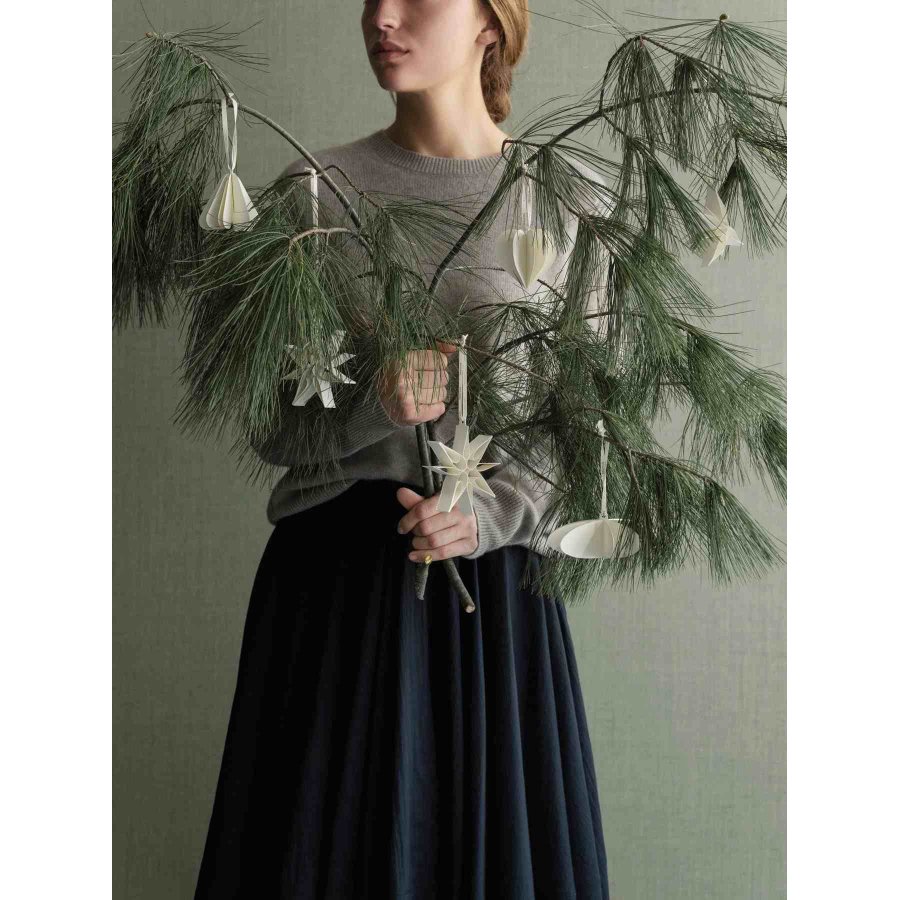 blomus KAZARY Ornament Herz 4er Set 7 cm, Moonbeam