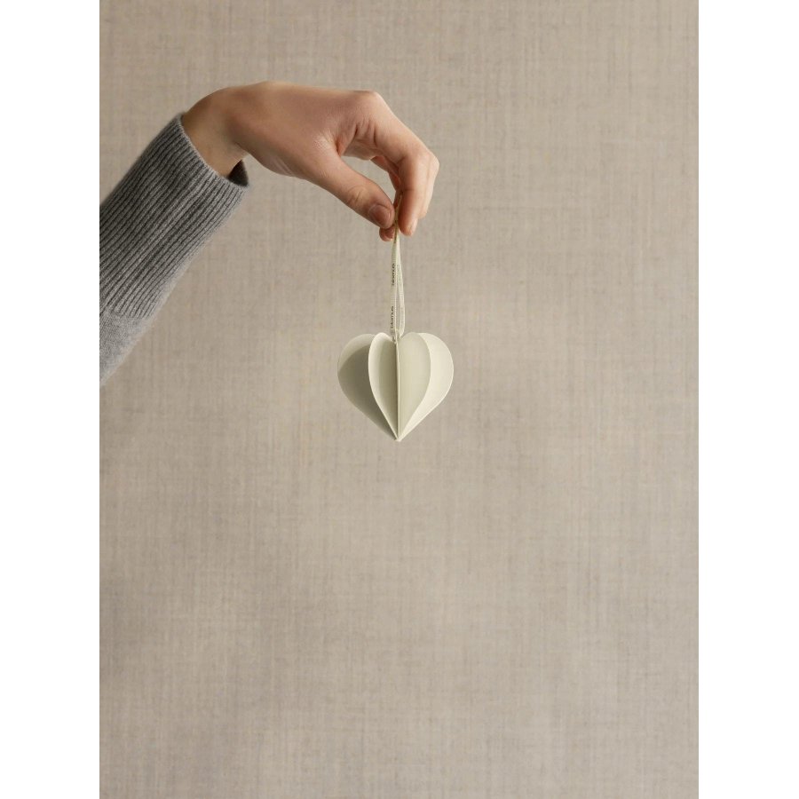 blomus KAZARY Ornament Herz 4er Set 7 cm, Moonbeam