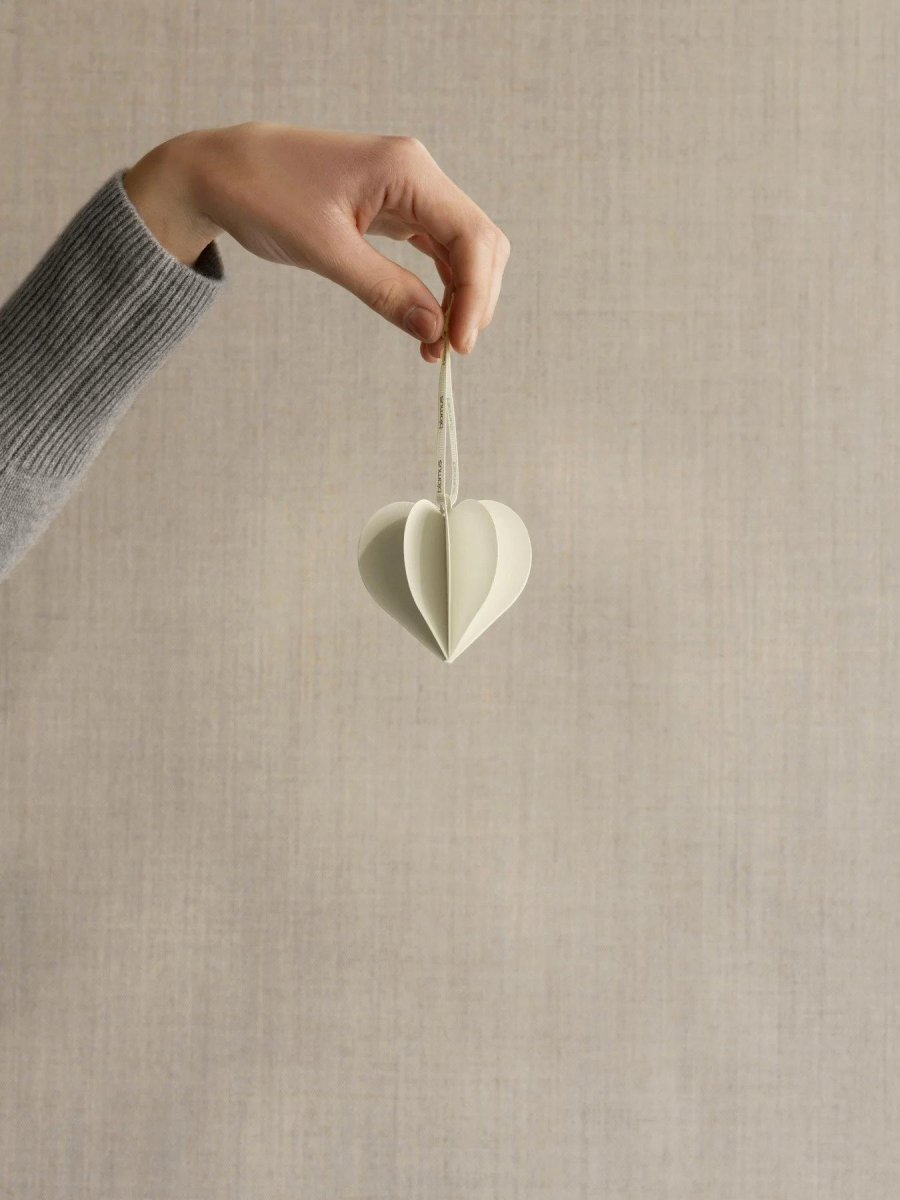 blomus KAZARY Ornament Herz 4er Set 7 cm, Moonbeam