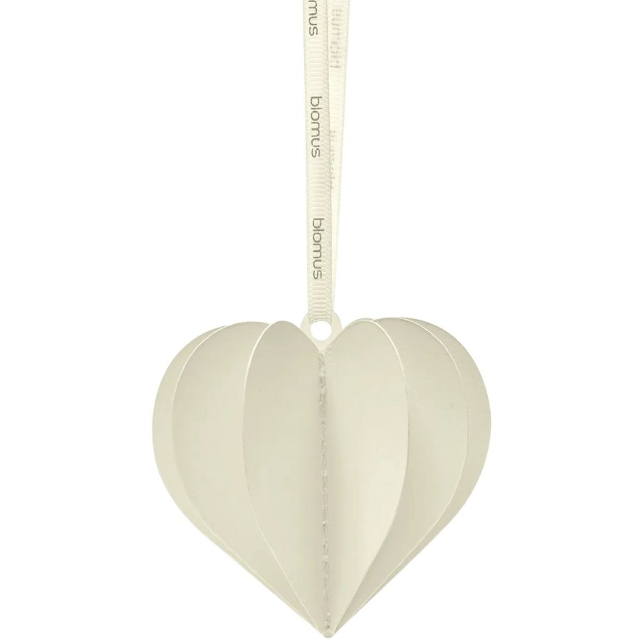 blomus KAZARY Ornament Herz 4er Set 7 cm, Moonbeam